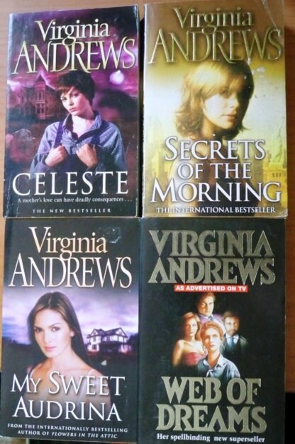 4 x Virginia Andrews Bulk Lot -Secrets of the Morning + Web of Dreams + Audrina+