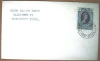 Elizabeth II Coronation Stamp Pitcairn Islands FDI